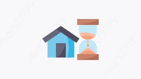 图片素材-040-呆在家里stay_home扁平卡通冠状病毒图标