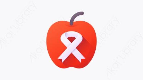 图片素材-041-苹果apple扁平卡通世界癌症宣传日元素图标