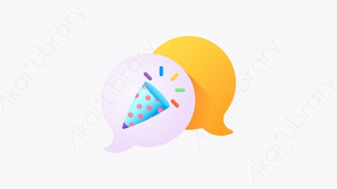 图片素材-041-聊天室chat扁平卡通生日元素图标