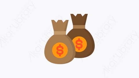 图片素材-041-钱袋money_bags扁平卡通商业和金融的元素图标