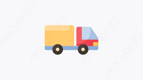 图片素材-041-移动式卡车mover_truck扁平卡通电子商务元素图标