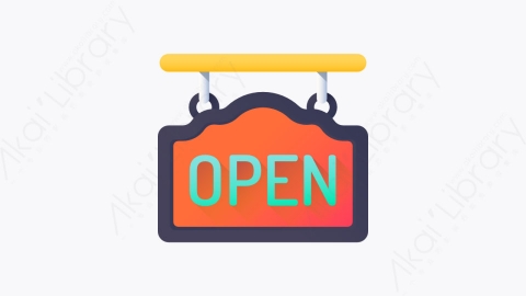 图片素材-041-打开open扁平卡通食物交付元素图标