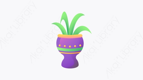 图片素材-041-罐子pot扁平卡通排灯节元素图标