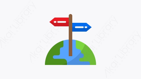 图片素材-041-标牌signboard扁平卡通导航和地图元素图标