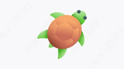 图片素材-041-海龟turtle扁平卡通海洋元素图标
