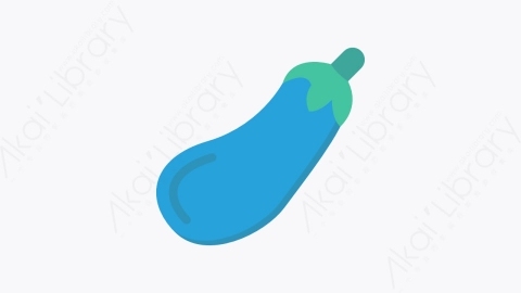 图片素材-042-茄子eggplant扁平卡通水果和蔬菜的图标元素