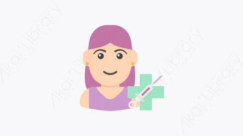 图片素材-042-医疗保健healthcare扁平卡通妇女节元素图标