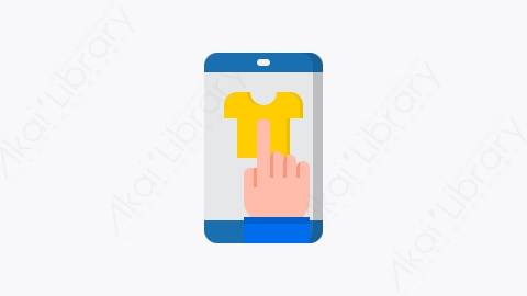 图片素材-042-网上购物online_shopping扁平卡通购物在线元素图标