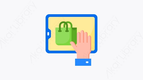 图片素材-043-手机购物mobile_shopping扁平卡通付款元素图标