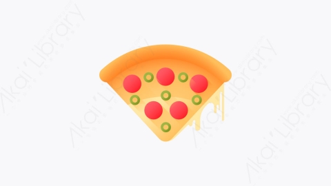 图片素材-043-比萨饼pizza扁平卡通烹饪元素图标