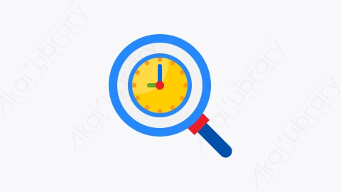 图片素材-043-搜索search扁平卡通时间时钟钟表元素图标