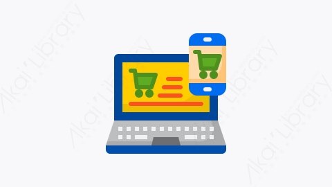 图片素材-043-网上购物shopping_online扁平卡通营销元素图标