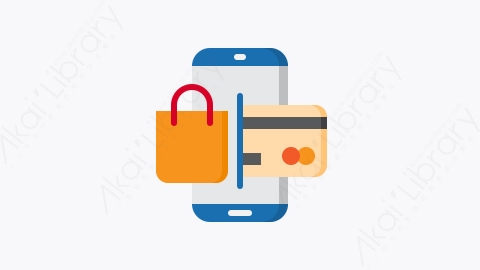 图片素材-043-网上购物shopping_online扁平卡通购物在线元素图标