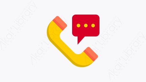 图片素材-043-电话telephone扁平卡通联系我们元素图标