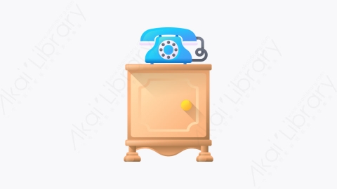 图片素材-043-电话telephone扁平卡通家具元素图标