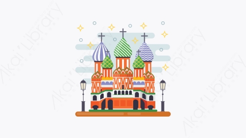 图片素材-044-圣巴兹尔大教堂cathedral_of_saint_basil扁平卡通亚洲建筑图标