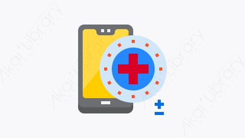 图片素材-044-医院hospital扁平卡通智能手机技术元素图标