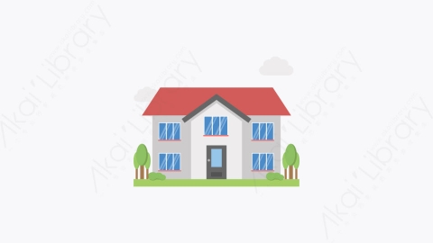图片素材-044-住宅house扁平卡通房屋建筑图标