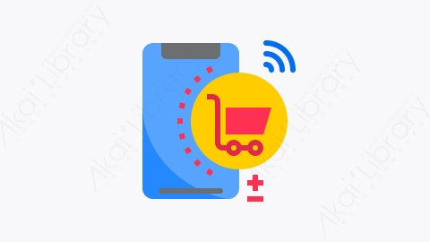 图片素材-044-网上购物online_shopping扁平卡通智能手机元素图标