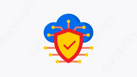 图片素材-044-保护protection扁平卡通云计算元素图标