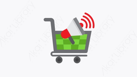 图片素材-044-购物车shopping_cart扁平卡通营销元素图标