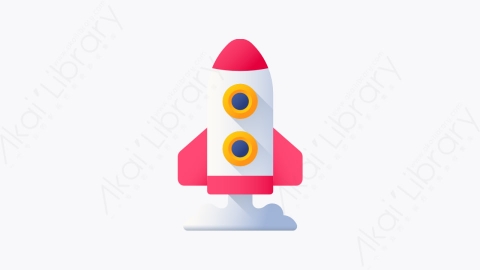 图片素材-044-启动startup扁平卡通营销元素图标