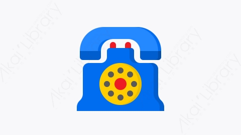 图片素材-044-电话telephone扁平卡通通信元素图标