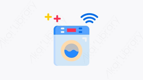 图片素材-044-洗衣机washing_machine扁平卡通智能技术元素图标