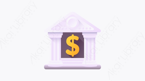 图片素材-045-银行bank扁平卡通城市元素图标