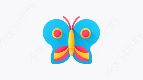 图片素材-045-蝴蝶butterfly扁平卡通复活节元素图标