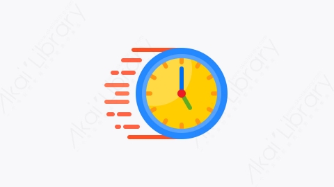 图片素材-045-快速时间fast_time扁平卡通时间时钟钟表元素图标