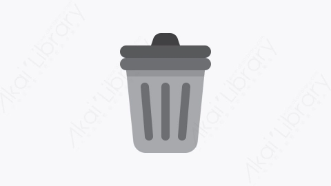 图片素材-045-垃圾箱trash扁平卡通回收站元素图标