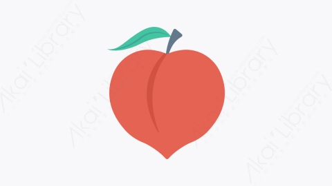 图片素材-046-杏-1apricot扁平卡通水果和蔬菜的图标元素