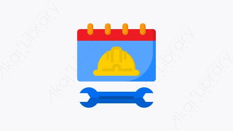 图片素材-046-日历calendar扁平卡通劳动工人道具元素图标