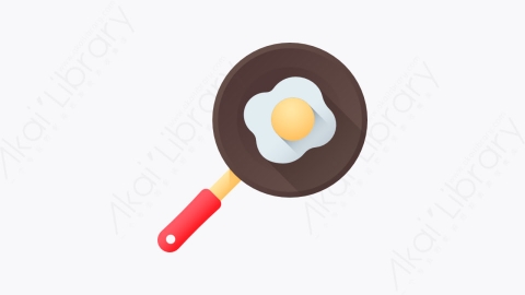 图片素材-046-煎锅fryingpan扁平卡通烹饪元素图标