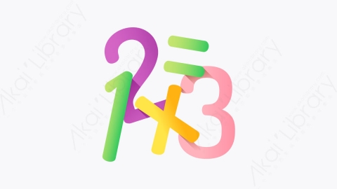 图片素材-046-数学maths扁平卡通回到学校元素图标