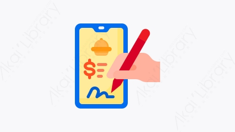 图片素材-046-付款payment扁平卡通食物交付元素图标