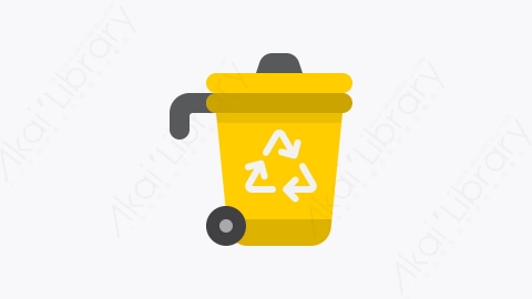 图片素材-046-回收站recycle_bin扁平卡通回收站元素图标