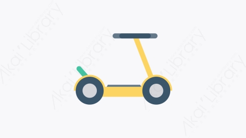 图片素材-046-滑板车-1scooter扁平卡通交通运输工具图标元素