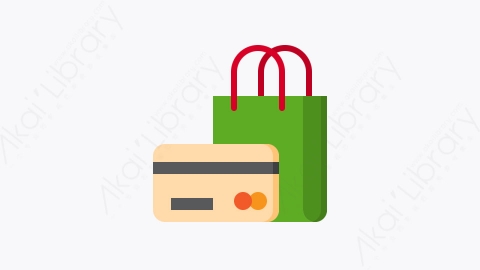 图片素材-046-购物袋shopping_bag扁平卡通购物在线元素图标