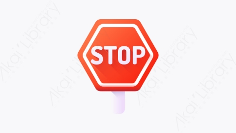 图片素材-046-停车标志stopsign扁平卡通城市元素图标