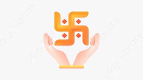 图片素材-046-十字记号swastika扁平卡通排灯节元素图标