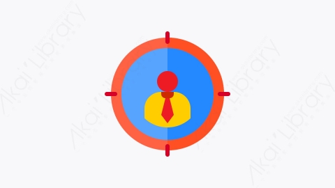 图片素材-046-目标target扁平卡通在线营销元素图标