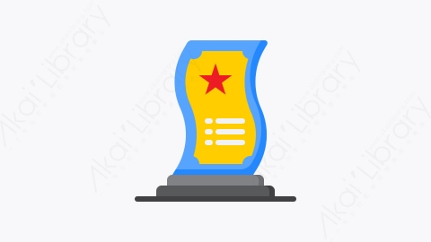 图片素材-046-奖杯trophy扁平卡通奖项元素图标