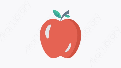 图片素材-047-苹果-2apple扁平卡通水果和蔬菜的图标元素
