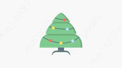 图片素材-047-圣诞树christmas_tree扁平卡通圣诞节元素图标