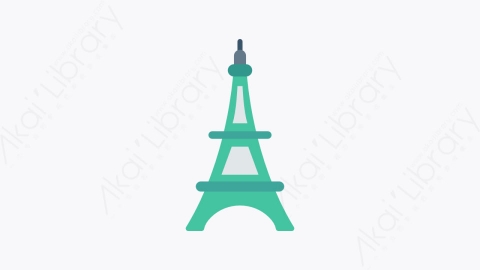 图片素材-047-埃菲尔铁塔eiffeltower扁平卡通旅游旅行游记元素图标