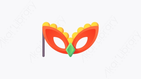 图片素材-047-面罩mask扁平卡通生日元素图标