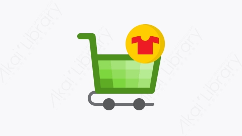 图片素材-047-购物车shopping_cart扁平卡通电子商务元素图标