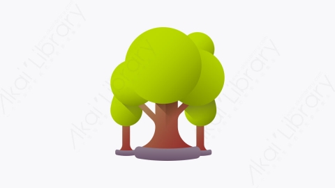 图片素材-047-树木trees扁平卡通城市元素图标